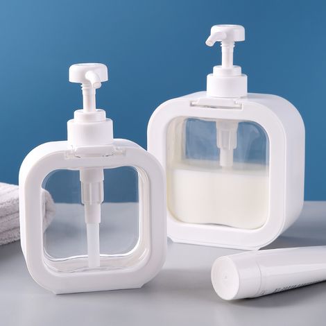 CSPARKV 2 Stück nachfüllbarer Seifenspender für Küche und Bad, Seifenspender, Spülmittelspender, 300 ml
