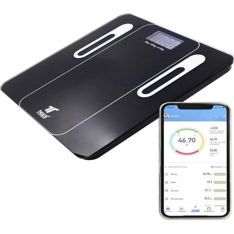 Balance de salle de bain Bluetooth avec application de mesures multiples pour iOS et Android TH-BD121  Offre exclusive