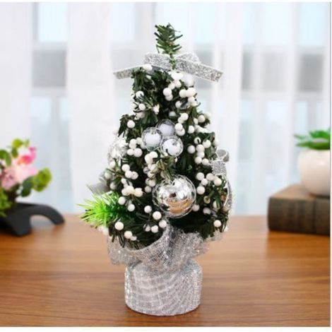 Arbre de Noël 20cm Mini Arbre de décoration de Noël Le jour de Noël Décorations de centre commercial Accessoires de bureau Petit arb