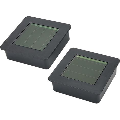 Lampe solaire de rechange pour panneaux solaires carrés avec panneau en silicone amorphe 2 V 50 mA et pile AA rechargeable (4 pièces) (1/5)