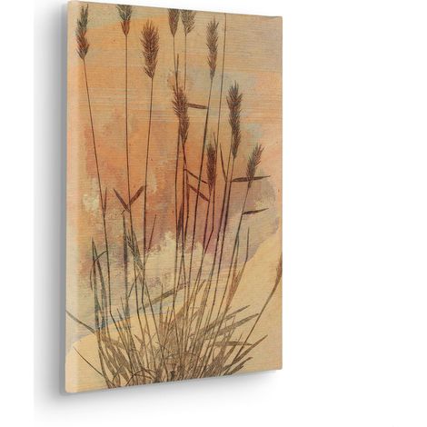 Komar Canvasbild Pressed Reed - 40 x 30 cm - Bild auf Keilrahmen - klassischer Stil Naturmotiv (1/2)