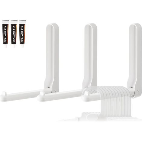 Organisateur de rangement pour cintres en 3 pièces, support de rangement pour cintres de placard, support pliable en plastique pour cintres... (1/5)