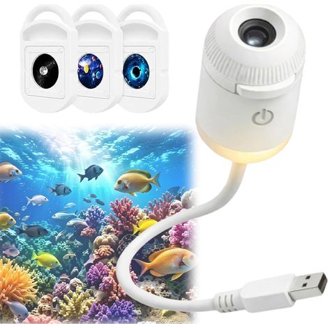 5D Hologramm Sternprojektor USB Galaxie Mond Nachtlicht 3 Filme Projektionslampe Raumdeko. (1/5)