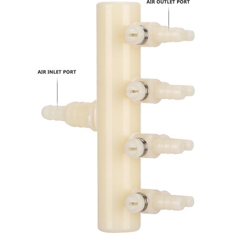 Vannes de Régulation pour Aquarium avec Pompe à Air et Robinet de Contrôle - Lot de 2 - 4 Têtes (1/5)