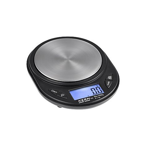 KERN Báscula de bolsillo Capacidad 0,15kg Funcionamiento a pilas Paso de dígitos 0,01g Diámetro de plato de pesaje 81mm - TGC 150-2S05 (1/2)
