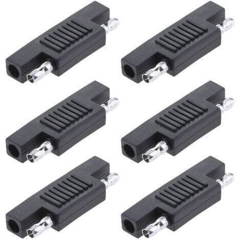 6 pièces SAE à SAE Polarité Inverse Adaptateur Déconnexion Rapide SAE Mâle à Mâle Connecteurs SAE Câble Prise pour Panneau Solaire, Automobile (1/5)