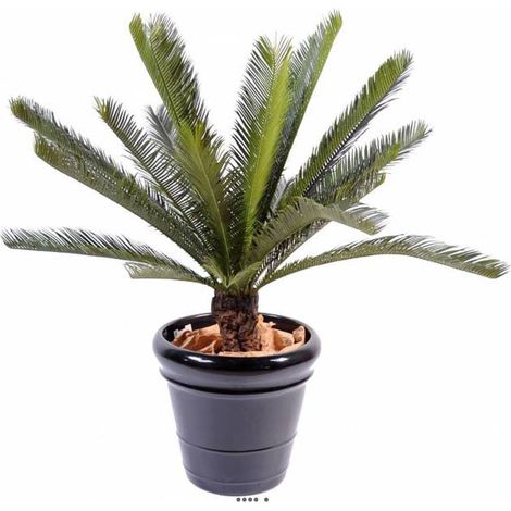 Palmier Artificiel Cycas en pot H 90 cm Vert - dimhaut: H 90 cm - couleur: Vert