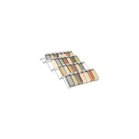 Étagère à Épices pour Tiroirs en Acrylique Transparent, Rangement Tiroir Cuisine, Rangement Épices 4 Étagères Réglable 33.5cm