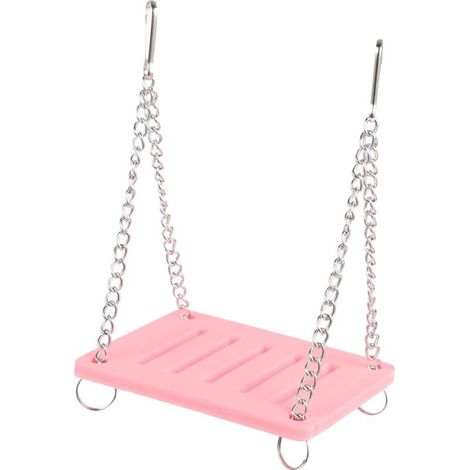Balançoire Jouet pour Hamster Amusante Et Simple, Bois Et Métal Solide, Taille Compacte, Intérieur Maison pour Petits Animaux, Hamsters Et Petits Rongeurs (1/5)