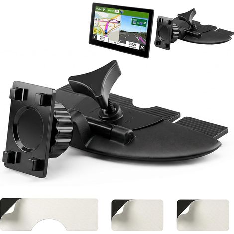 Support Fente CD pour Universel CD Player Mount Adaptateur Boule 17 Mm Support CD Slot Amovible 360° Support Téléphone Voiture Fente pour 7–10 Pouces Autoradio GPS (1/5)