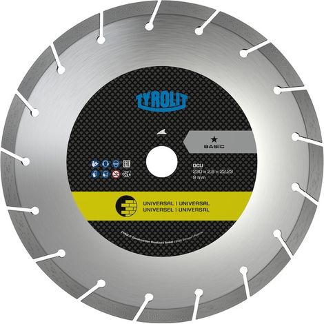 Disque diamant coupe à sec C73 230X2.6X22.23 DCU - TYROLIT