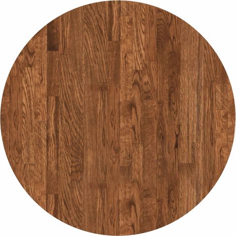 Encimera Marrón Claro Ø 60 x 2,5 cm Madera de Roble Sólido vidaXL