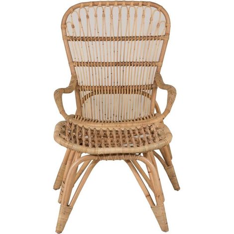 Ella salon de jardin incl. coussin et repose-pieds bambou. (1/5)