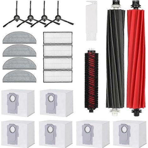 22 kit d’ pour Roborock S8 Pro Ultra aspirateur robot rouleau brosses latérales filtres serpillières sacs poussière (1/5)