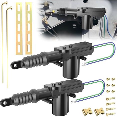 Set of 2 12V door lock drives, universal door lock drive with tool kit, 2-wire electric door lock drives, adds locks (1/5)