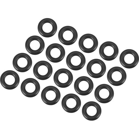 20 Pièces 8mm x 4mm x 2mm Nitrile Caoutchouc Joints toriques Noir (1/5)
