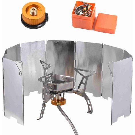 Réchaud de Camping à gaz Portable, Kit de cuisine d'extérieur pour la randonnée, léger et pliable (1/5)