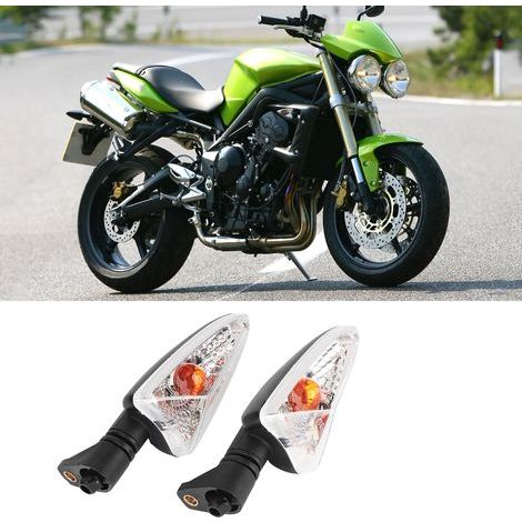 pour clignotant 675 Lampe de clignotant pour moto 1 paire de clignotant pour clignotant de moto adaptée à 800 2011-2013 1050 2007-2013 675/R 2009-2014 Street Triple 675 2007-2013