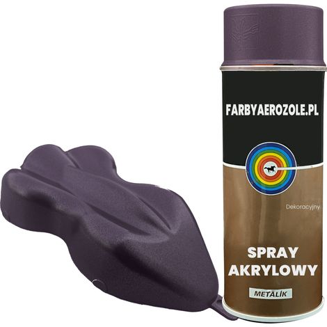 Vernis décoratif métallique acrylique en spray S350 violet 400 ml (1/4)
