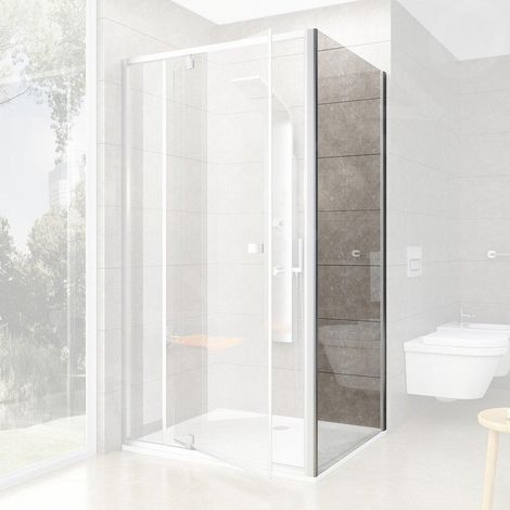 Ravak Pivot - Paroi de douche PPS-90, 870-895 mm, verre satiné/clair 90G70U00Z1 (1/4)