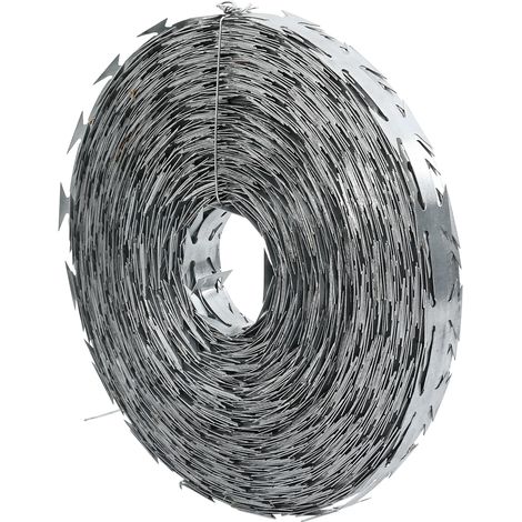 Rasierdraht Silber 5000 x 1,9 cm Verzinkter Stahl vidaXL