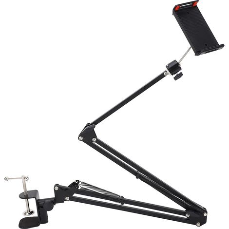 Support de téléphone de lit rotatif à 360 degrés, support de tablette extensible en 3 sections avec port de chargement intégré pour la chambre à coucher (1/4)
