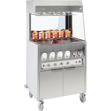Casselin professional fryer station cpds cs800 2600 W acero inoxidable
