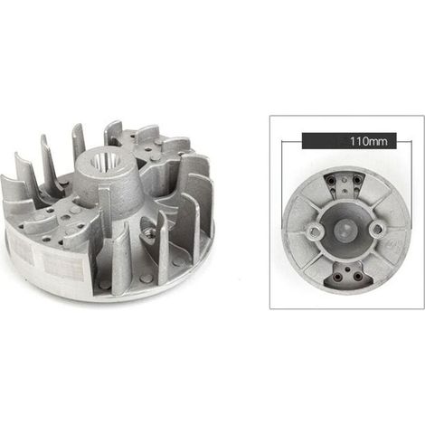 Volano magnetico per decespugliatore, attrezzo multifunzione 4 in 1, attrezzo a palo e trivella (1/4)
