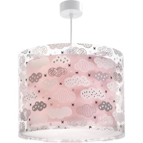 Lustre Chambre Lampe Suspension Plafonnier Pour Enfants, Clouds Nuages Rose 33 x 33 x 25 cm, 41412MS, E27 (1/5)
