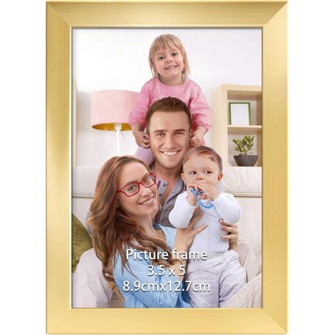 Bilderrahmen 9x13 Fotorahmen Wand Tischaufsteller 9x13cm Gold (1/5)