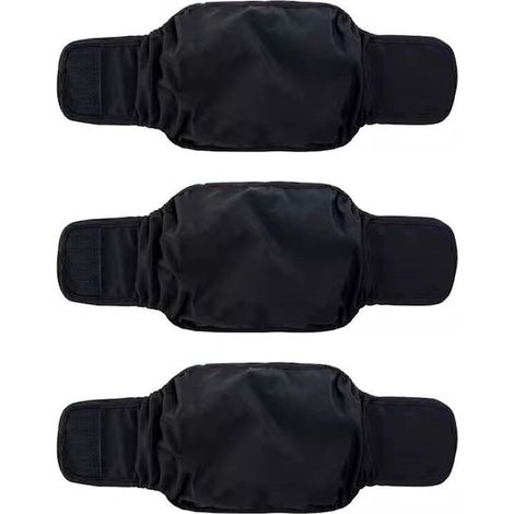 Lot de 3 couches pour chien mâle, lavables, ultra-absorbantes, confortables, 4 épaisseurs (1/5)