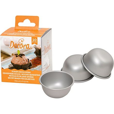 Teglia da forno in alluminio, emisferica, 5 cm / 10 pz. Decora (1/4)