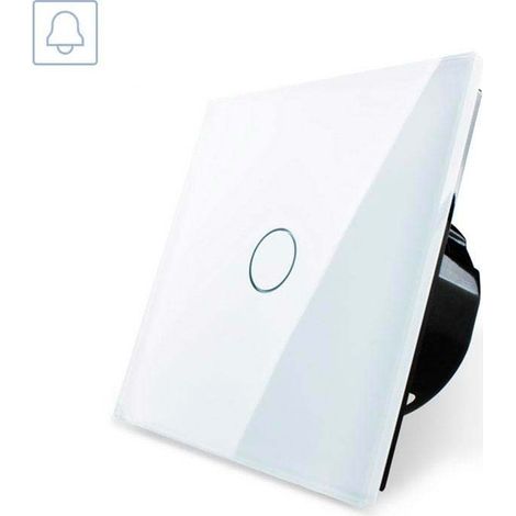 Bouton d'alarme tactile, face avant blanche