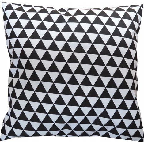 Elegante federa triangolare in cotone, nei colori bianco e nero.