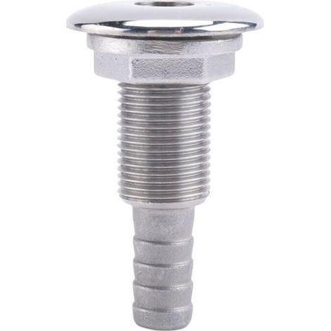 Convient aux raccords de tuyaux cannelés marins, raccords de drainage traversants en acier inoxydable argenté 316, adaptés aux bateaux et yachts, 3/8 pouce. (1/5)