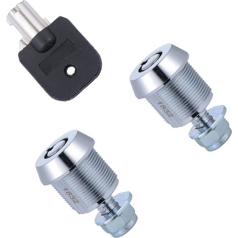 Serrure tubulaire adaptée aux vitrines et tiroirs à came de 17 mm (1/5)