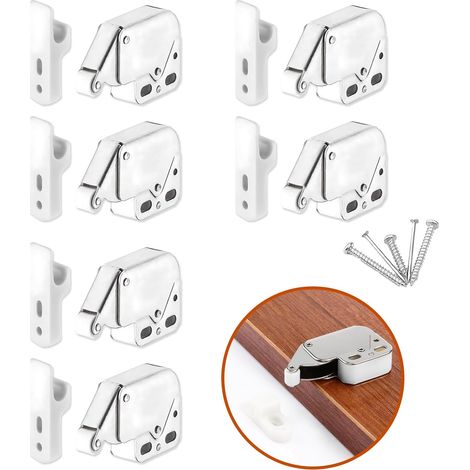 6 Pcs Loqueteaux À Ressort Mini Latch Serrure À Ressort, Loquets Tactiles, Latch Loqueteaux, Appuyez Pour Ouvrir Et Fermer
