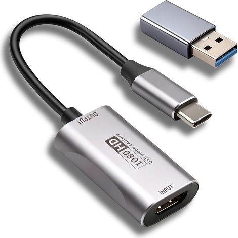 4K-HDMI-zu-USB-C-3.0-Videoaufnahmekarte, 1080p-Videoaufnahme mit 60 FPS  Videoaufnahmekarte für Streaming und Aufzeichnung, Videokonferenzen oder Live-Streaming (1/5)