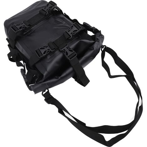Sacoche de pare-chocs de moto résistante à l'eau, grande capacité, antidérapante, en PVC, pour cadre latéral et barres de protection, sacoche de selle pour moto tout-terrain et moto de route, noire (1/5)