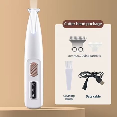 Cortapelos para perros, Recortador de patas para perros con luz LED, Recortador, Recortador eléctrico para patas de perros, Resistente al agua (1/2)