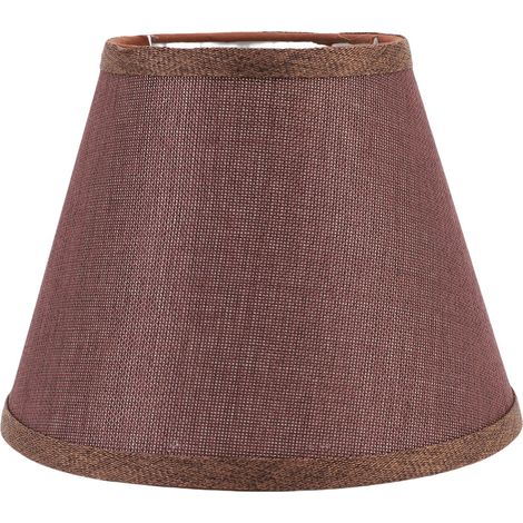 Abat-jour en tissu décoratif pour lampe de table E27 - Installation facile, fabrication artisanale, couleur café, ambiance chaleureuse pour maison, hôtel, salon, chambre (1x)