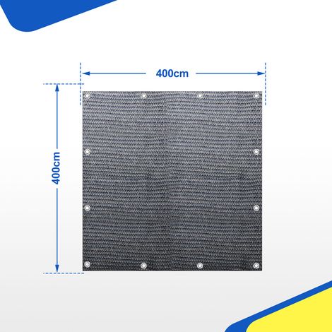 Wolketon Vorzeltteppich 400x400 cm HDPE UV-stabil Wasserdurchlässig Atmungsaktiv für Zelt & Caravan & Picknick