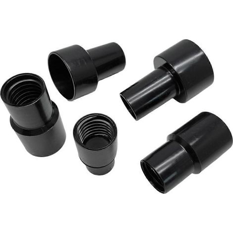 Lot de 5 raccords de tuyau pour aspirateurs d'atelier et d'outils électriques pour le travail du bois (référence 70347). (1/5)