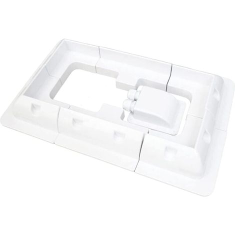 7-piece Solar Panel Mounting Brackets, No Drilling Required, for RVs, Campervans, Roofs, White (1/4)