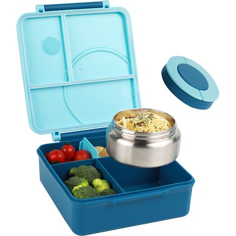 Boîte à lunch isotherme à compartiments multiples, fermeture en plastique PP, boîte à lunch portable, boîte à lunch spéciale pour les employés de bureau et les étudiants (1/4)