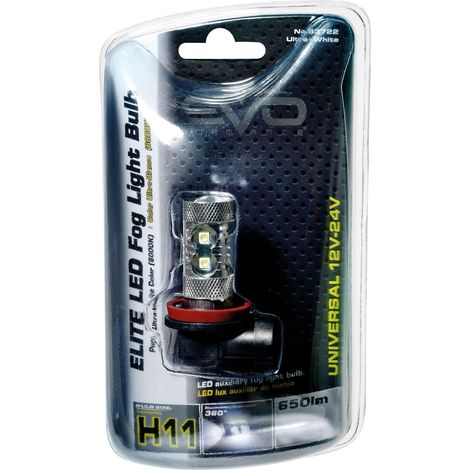1 Ampoule Led 12V 24V 50W H11 Blanc - EvoFormance