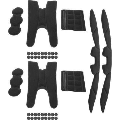 2 Ensembles Kit de Coussinets de Casque Moto et Vélo Absorbants Doublure Intérieure Respirante Mousse Rembourrage Confortable et Lavable Protection pour Casque de Cyclisme et Moto (1/5)