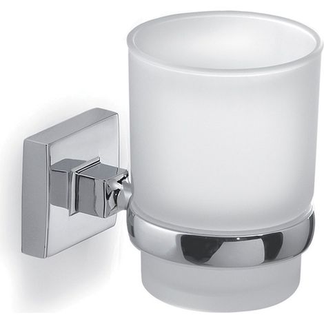 Sapho Gedi Nevis - Escobillero de pared, con soporte, cerámica/cromo NV330313