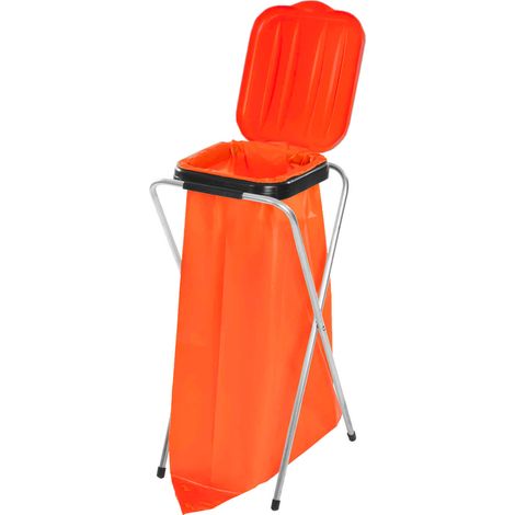 Soporte rojo para bolsas de residuos médicos de 120 litros