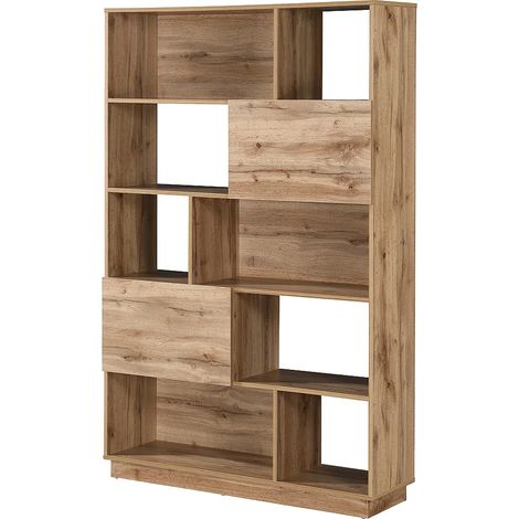 Bibliothèque avec 2 portes et 8 niches - Naturel clair - CEVANIA (1/3)